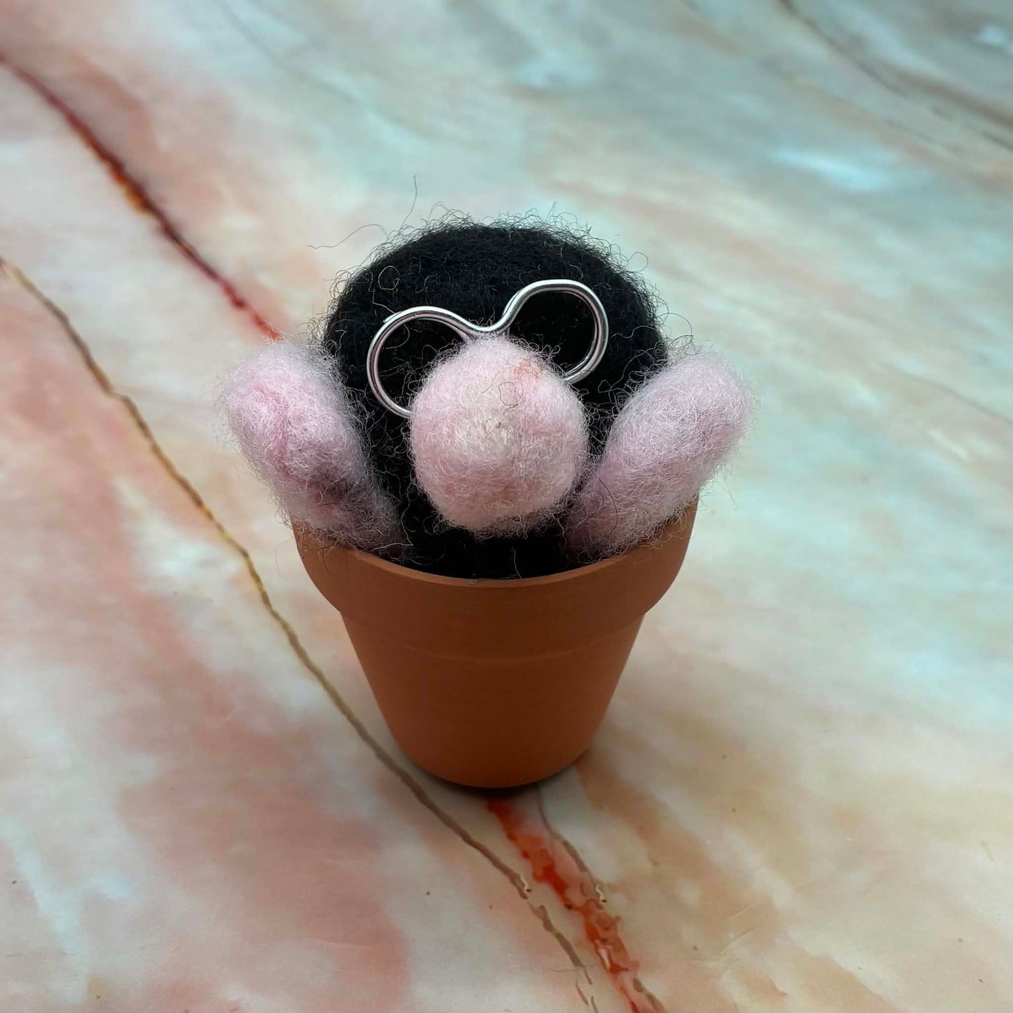 Needle Felted Mole | handmade Freestanding Decoration