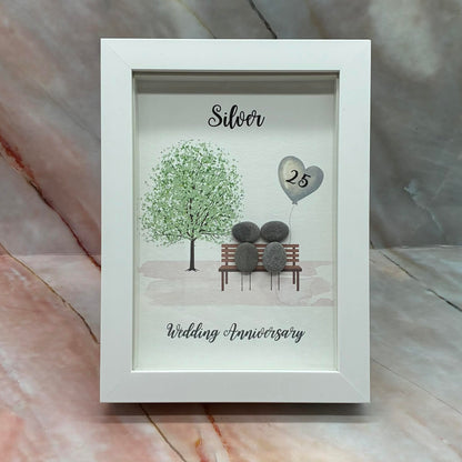 Handmade Framed Pebble Art | Wedding & Anniversaries