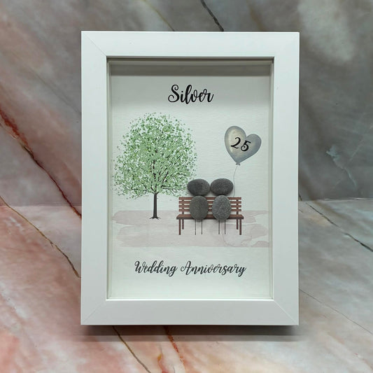 Handmade Framed Pebble Art | Wedding & Anniversaries