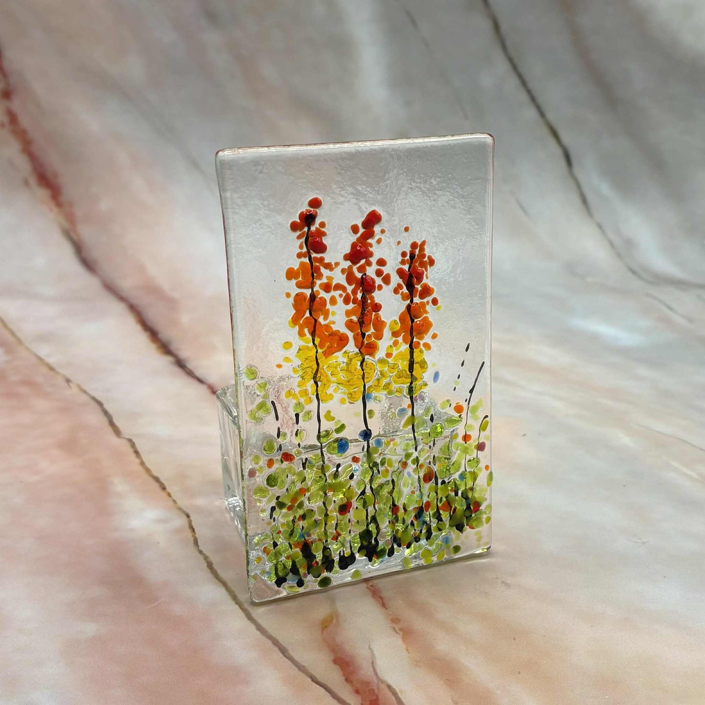Flower Tealight Holders | Fused Glass | Various Designs