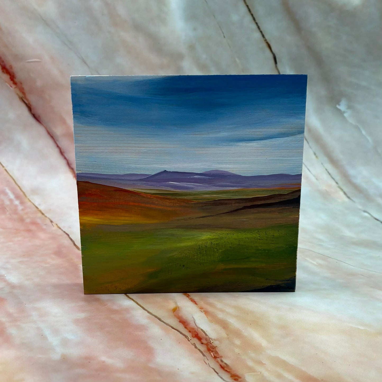Barden Moor | Original Painting | Acrylic on Wood | 5 x 5 inch