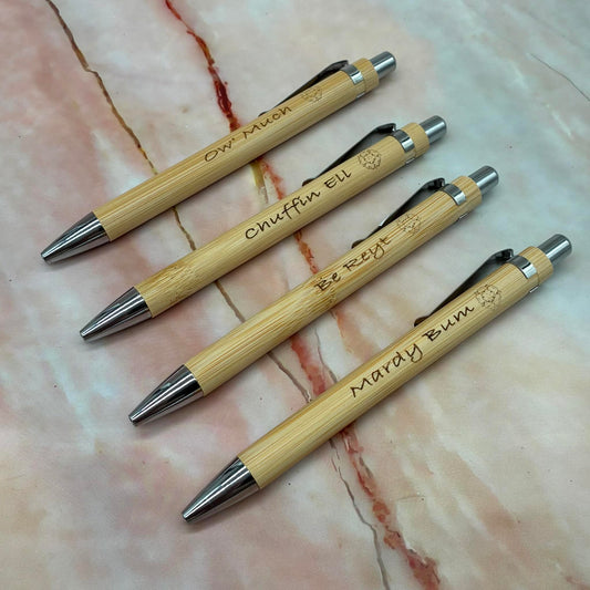 Yorkshire Saying Pens | Bamboo | Refillable