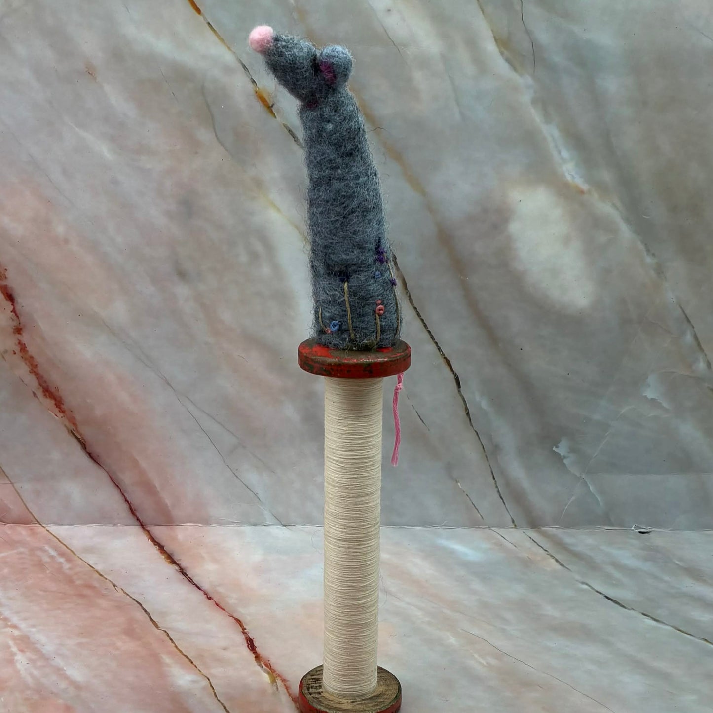 Needle Felted Mouse | Handmade Freestanding Decoration