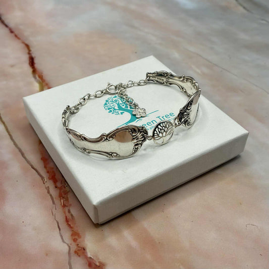 Adjustable Vintage Spoon Bracelets | Solid Silver | Tree of Life