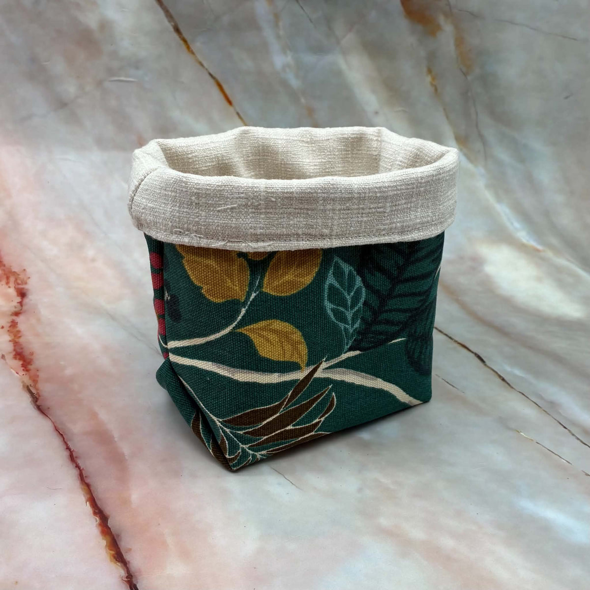 Small Fabric Pots | Lined | Fully Reversible | Various Designs