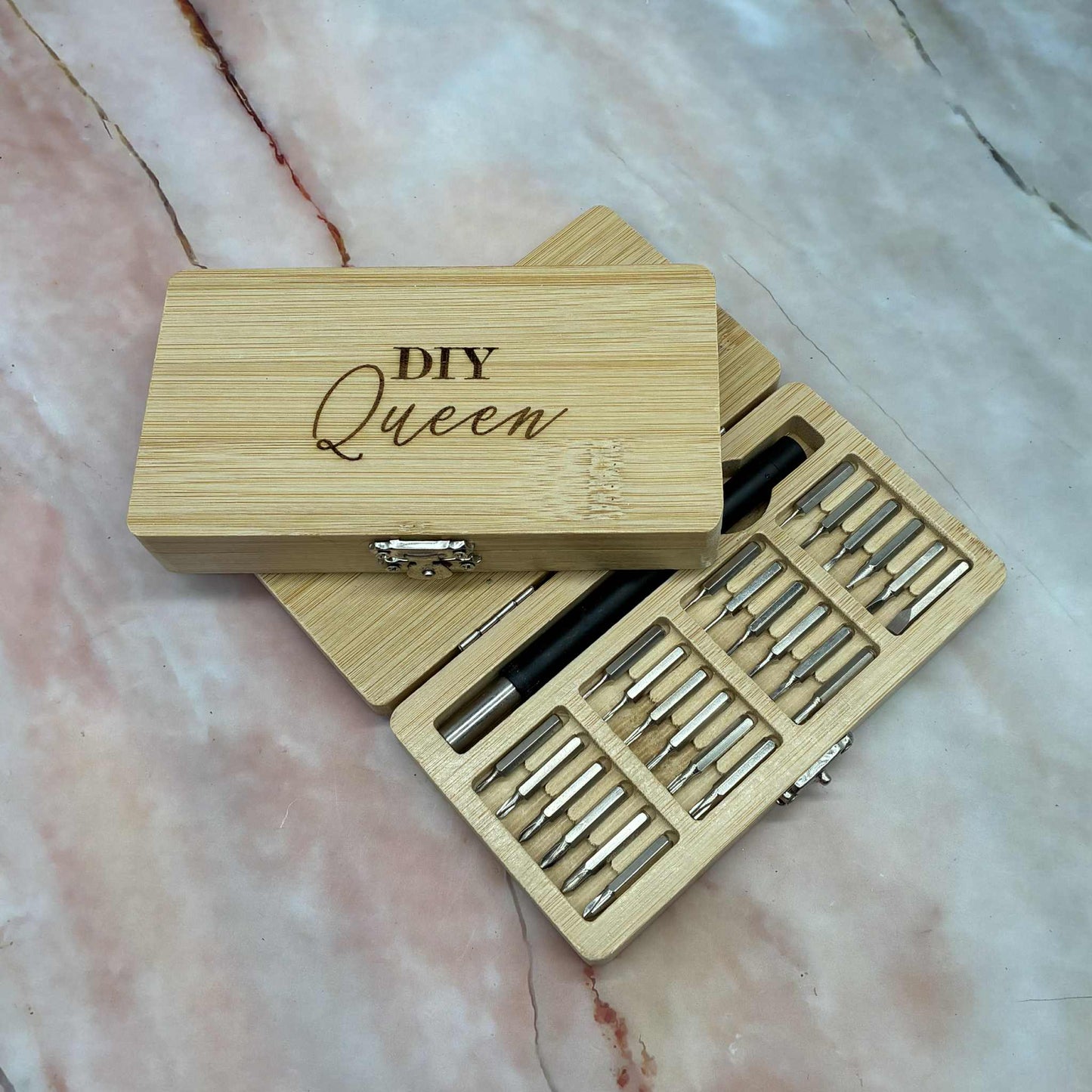 Wooden Screwdriver Box Set | Laser Etched | Various Designs