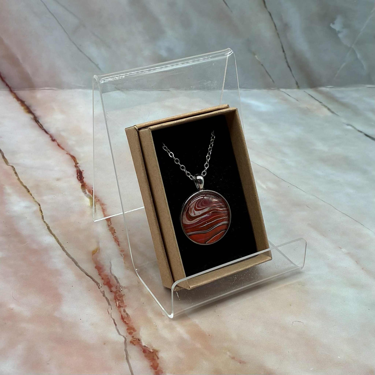 Hand Poured Resin Pendants | Silver Plated Chain