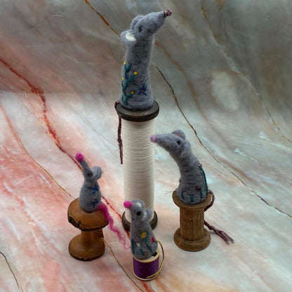 Needle Felted Mice | Handmade Freestanding Decorations