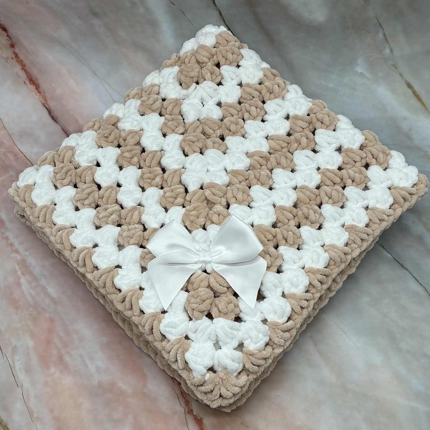 Handmade Baby Pram Blankets | Chuncky Chenille | Various Colours