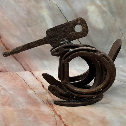 Horseshoe Duckling | Recycled Metal Sculpture
