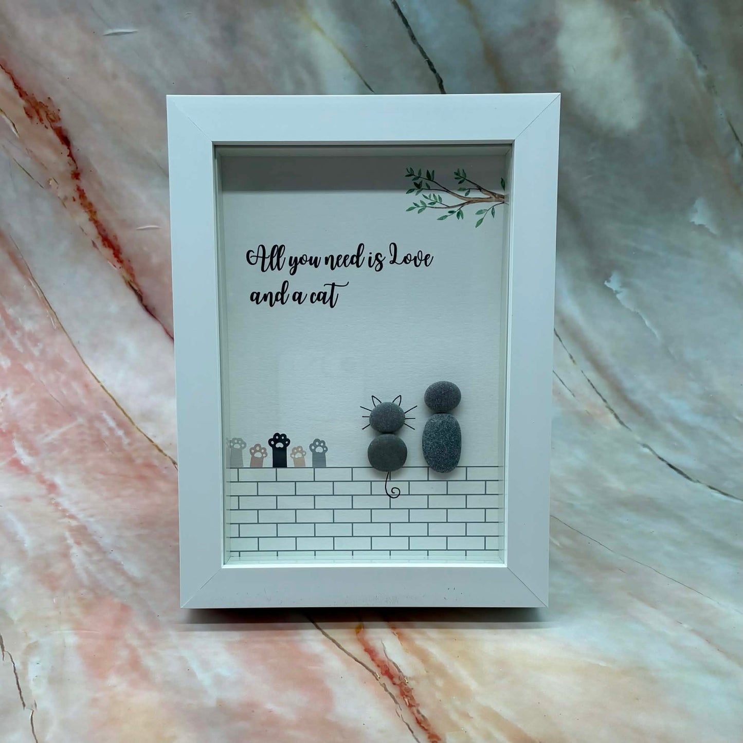 Handmade Framed Pebble Art | Pets | 2 Designs