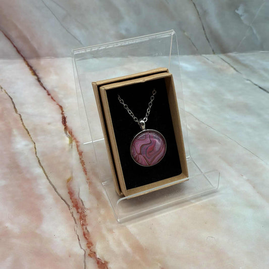 Hand Poured Resin Pendants | Silver Plated Chain