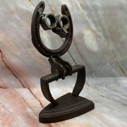 Horseshoe Owl | Recycled Metal Sculpture