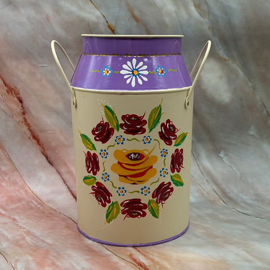 Hand Painted Milk Churn | Metal & Enamel