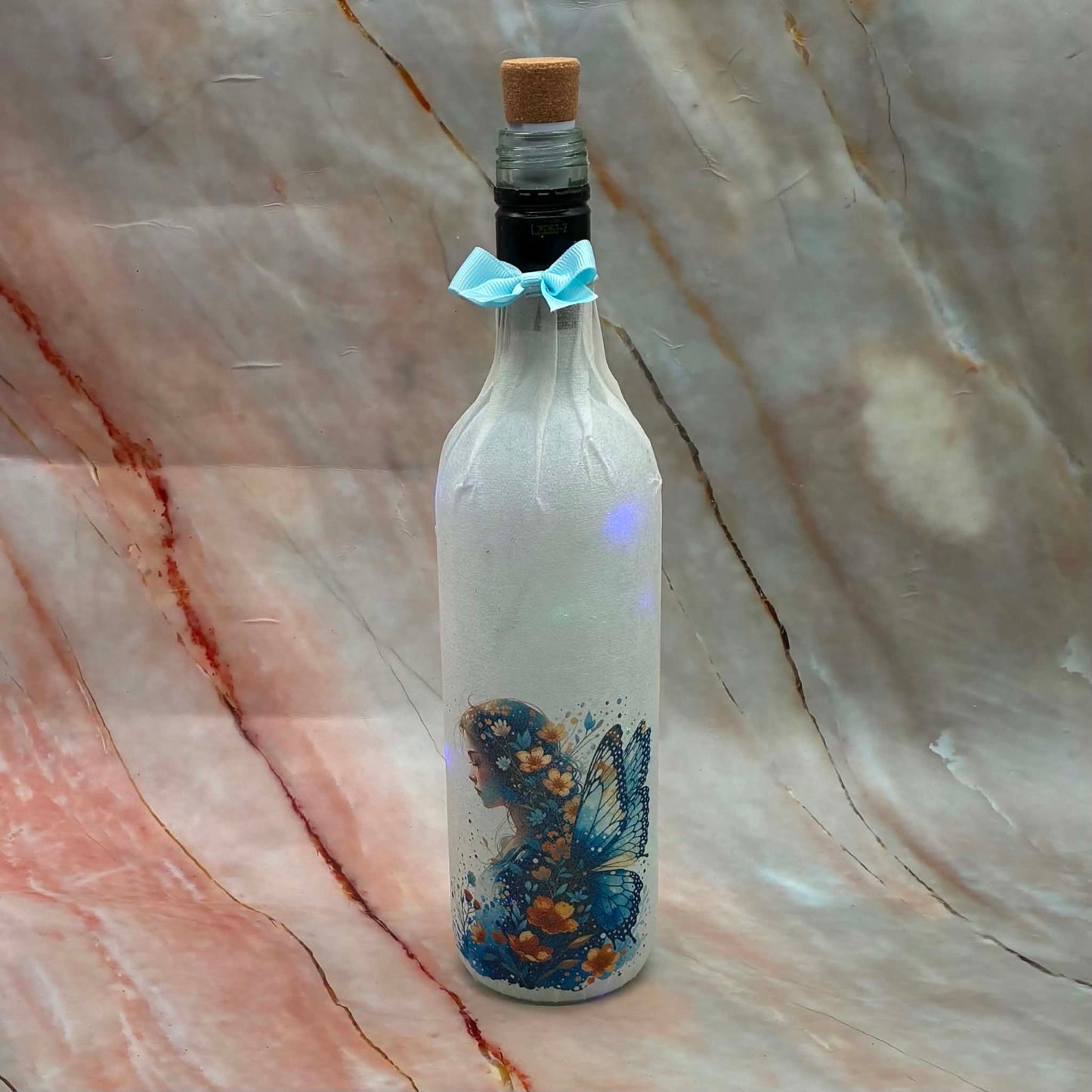 Light Up Bottles | Decoupage | Rechargeable | Various Designs