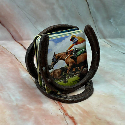 Horseshoe Coaster Holder | Recycled Metal