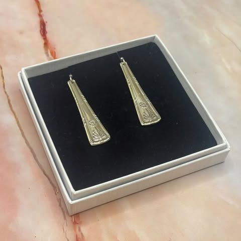 Vintage Fork and Spoon Earrings with Sterling Silver Hooks | Silver & Silver Plated