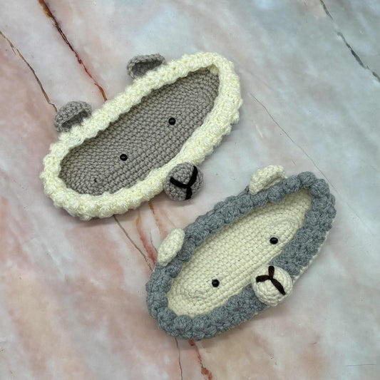 Crocheted Sheep Glasses Cushions | 3 Colours