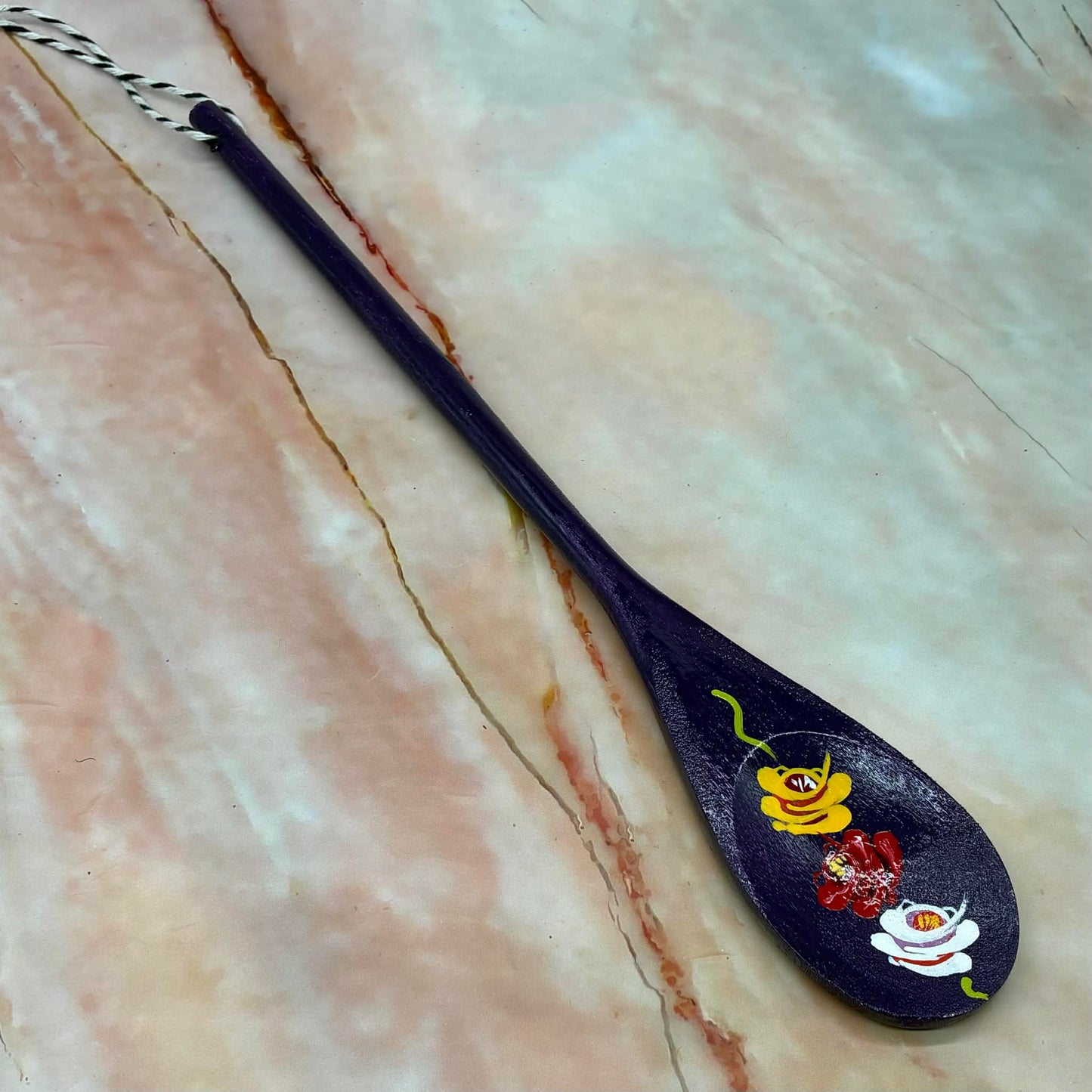 Hand Painted Wooden Spoons | Wood & Enamel | Various Colours