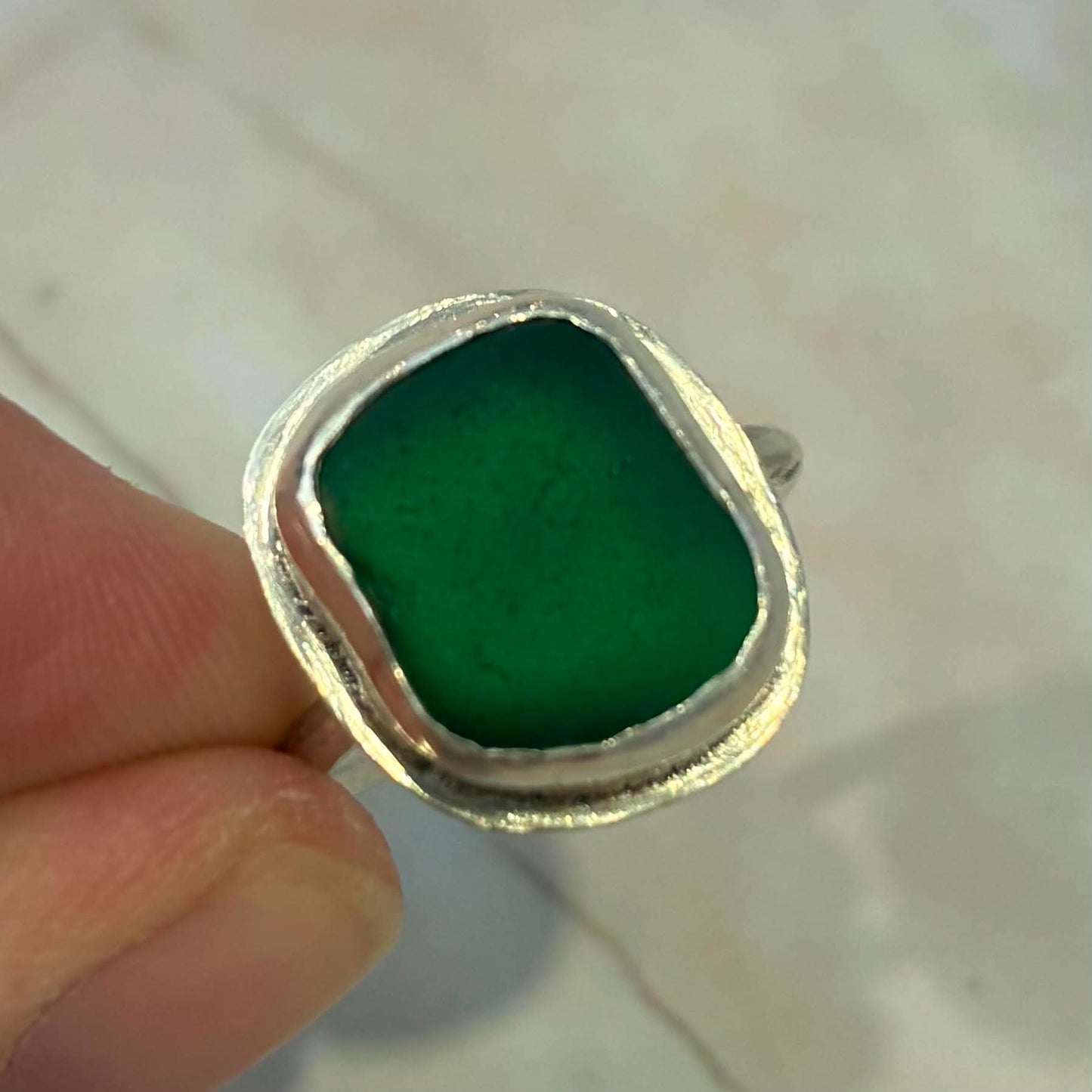 Sea Glass Ring | Silver