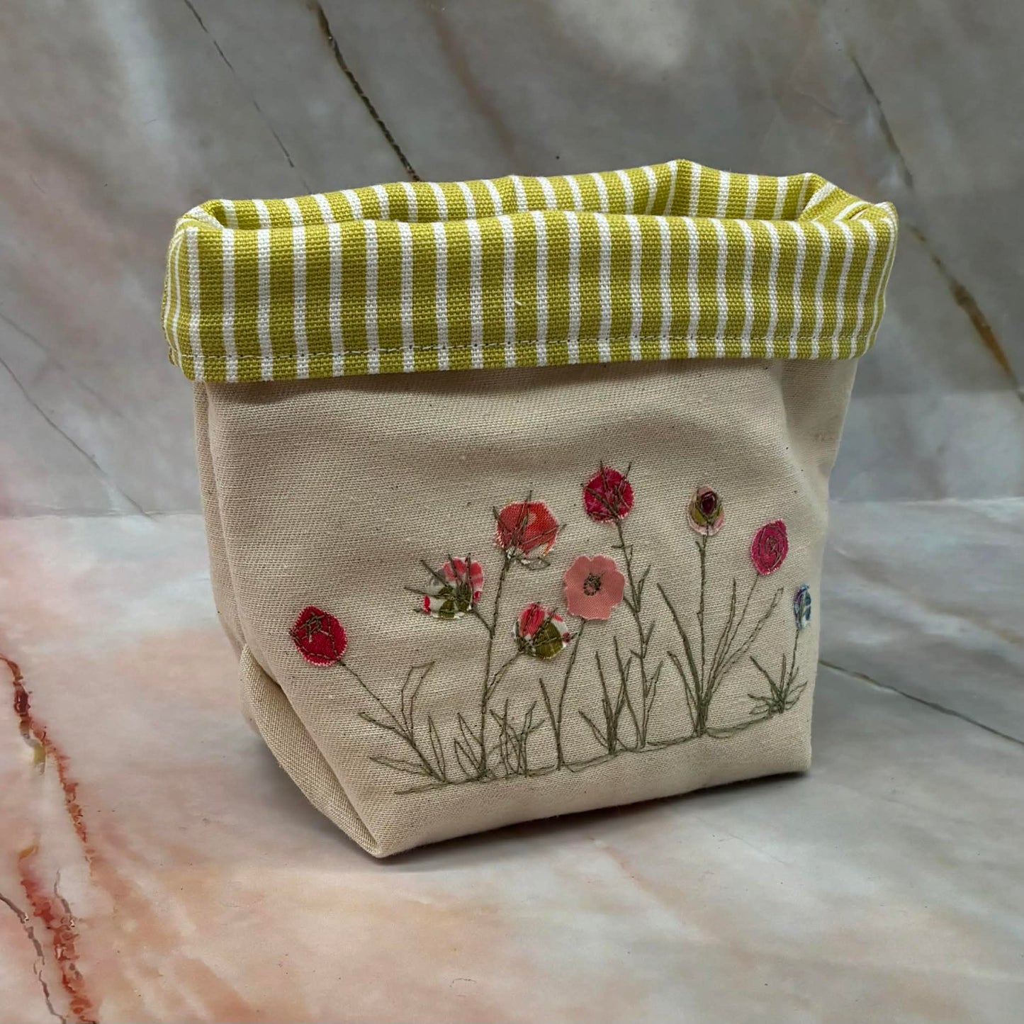 Small Fabric Pots | Lined | Fully Reversible | Various Designs
