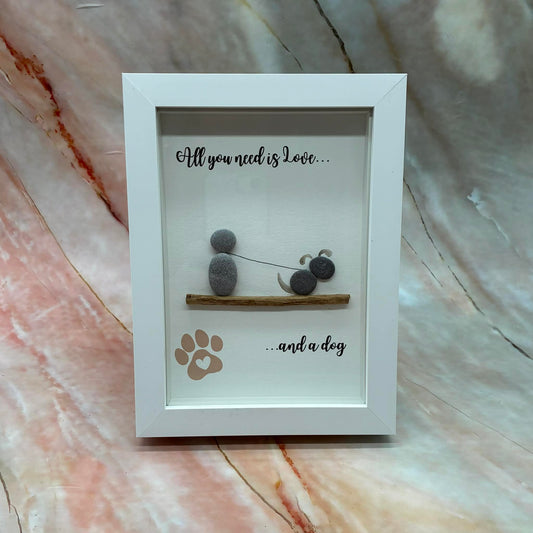 Handmade Framed Pebble Art | Pets | 2 Designs
