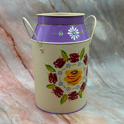 Hand Painted Milk Churn | Metal & Enamel