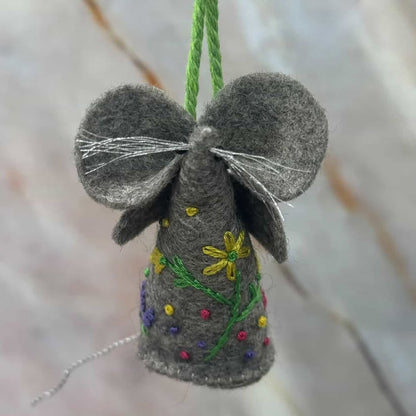Handmade Felt Mouse Decoration | Hand Embroidery | Choose Your Favourite!