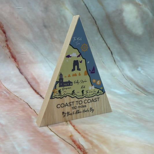 Coast to Coast Peak | Ash Wood & UV DTF Decal