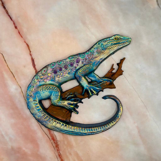 Lizard Wall Plaques | Eco Friendly Resin Clay | Various Colours