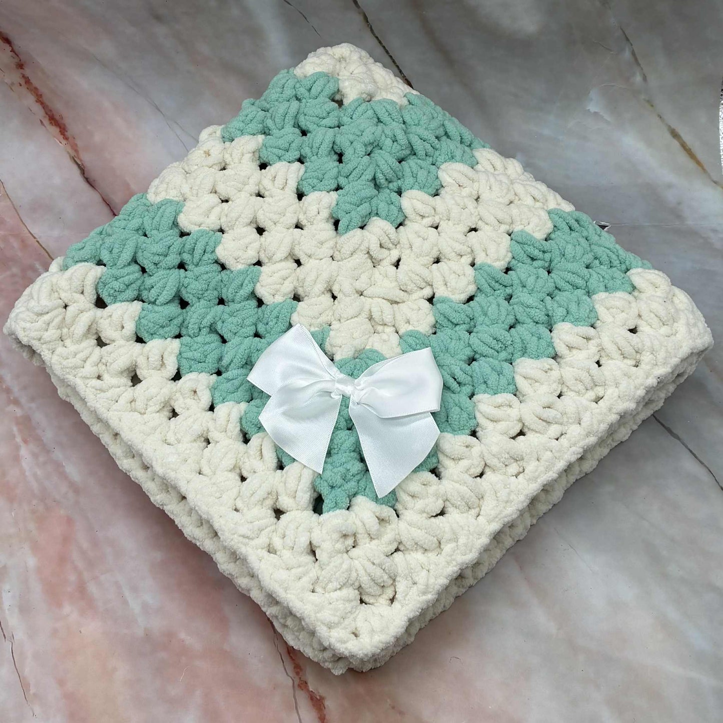 Handmade Baby Pram Blankets | Chuncky Chenille | Various Colours