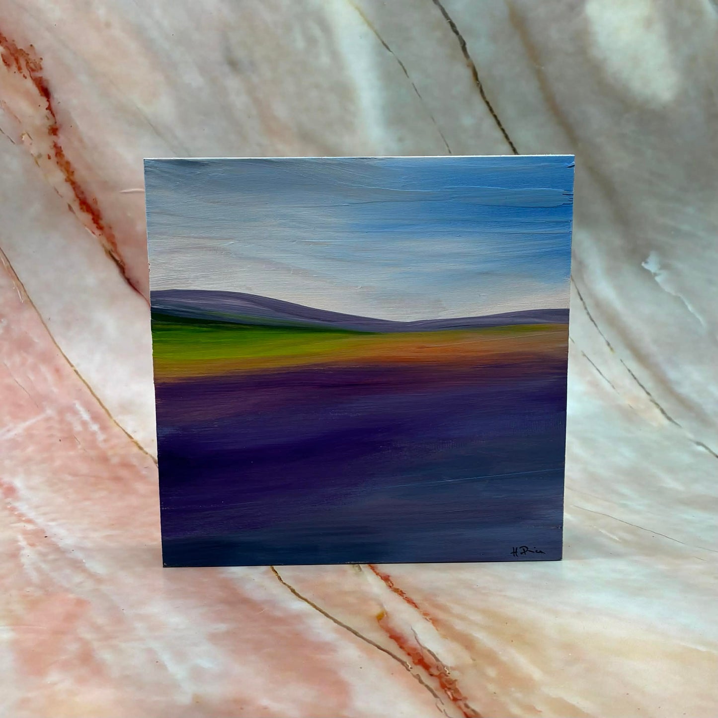 Castleton Rigg | Original Painting | Acrylic on Wood | 6 x 6 inch