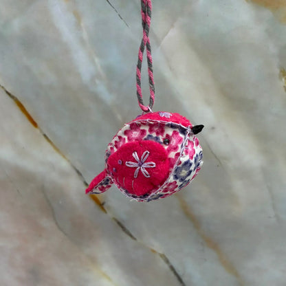 Handmade Felt & Fabric Bird Decoration | Hand Embroidery