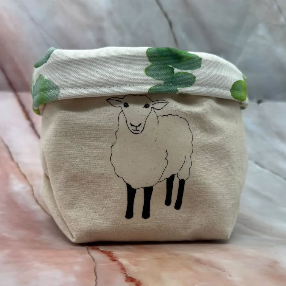 Small Fabric Pots | Lined | Fully Reversible | Various Designs