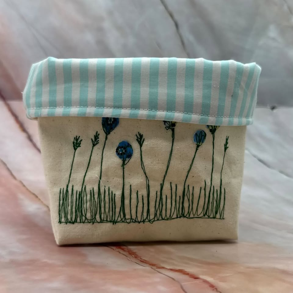 Small Fabric Pots | Lined | Fully Reversible | Various Designs