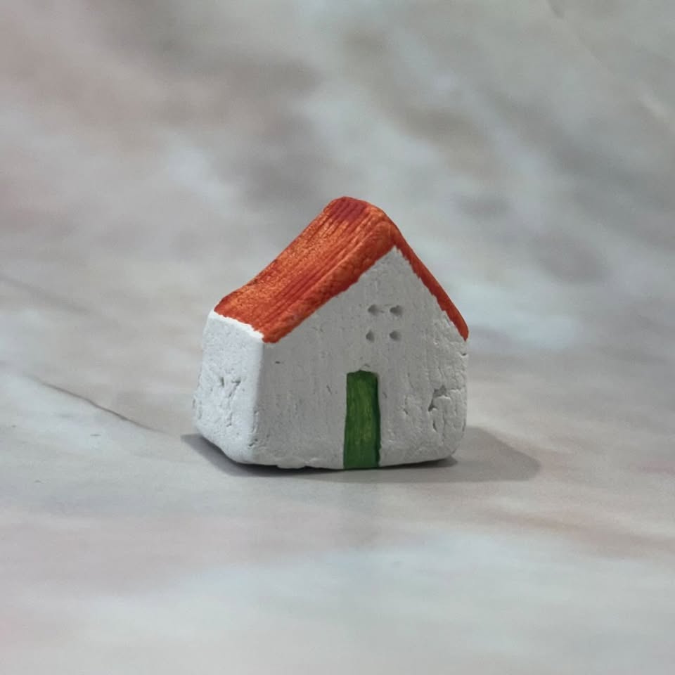 Tiny Hand Painted Ceramic Houses — Miniature Home Decoration | Various Styles