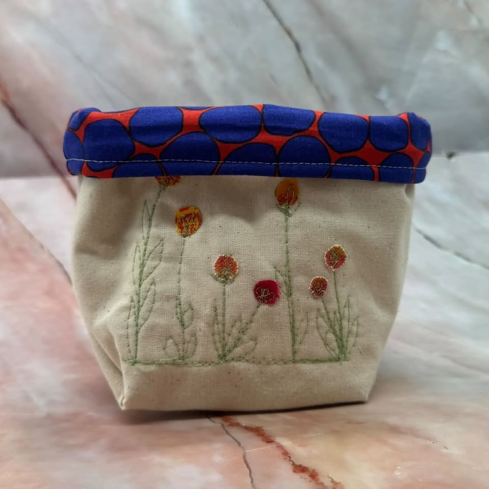 Small Fabric Pots | Lined | Fully Reversible | Various Designs