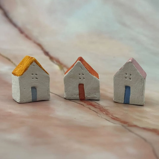 Tiny Ceramic Houses  | Hand Painted | Various Styles