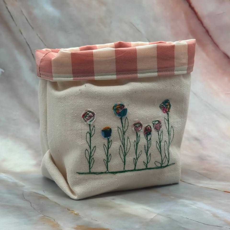 Small Fabric Pots | Lined | Fully Reversible | Various Designs
