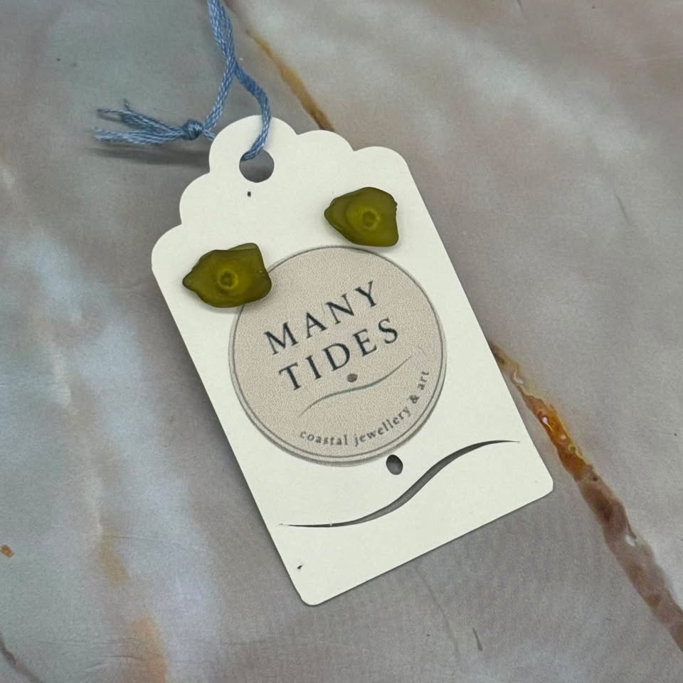 Seaglass Earrings | Silver