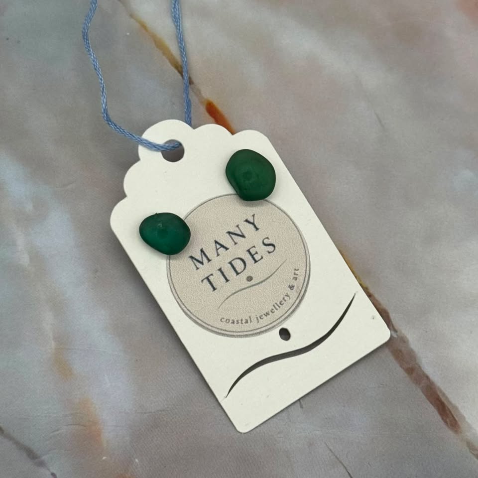 Seaglass Earrings | Silver