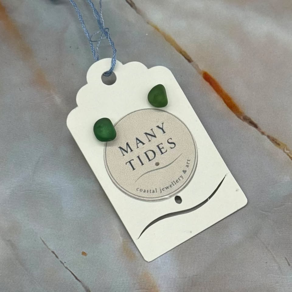 Seaglass Earrings | Silver