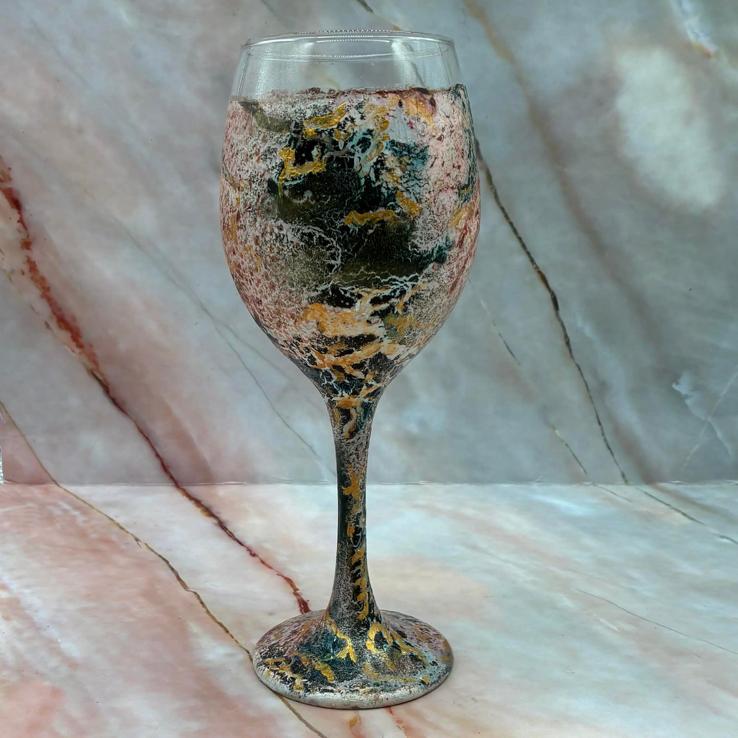 Hand Painted Wine Glasses | Various Colours