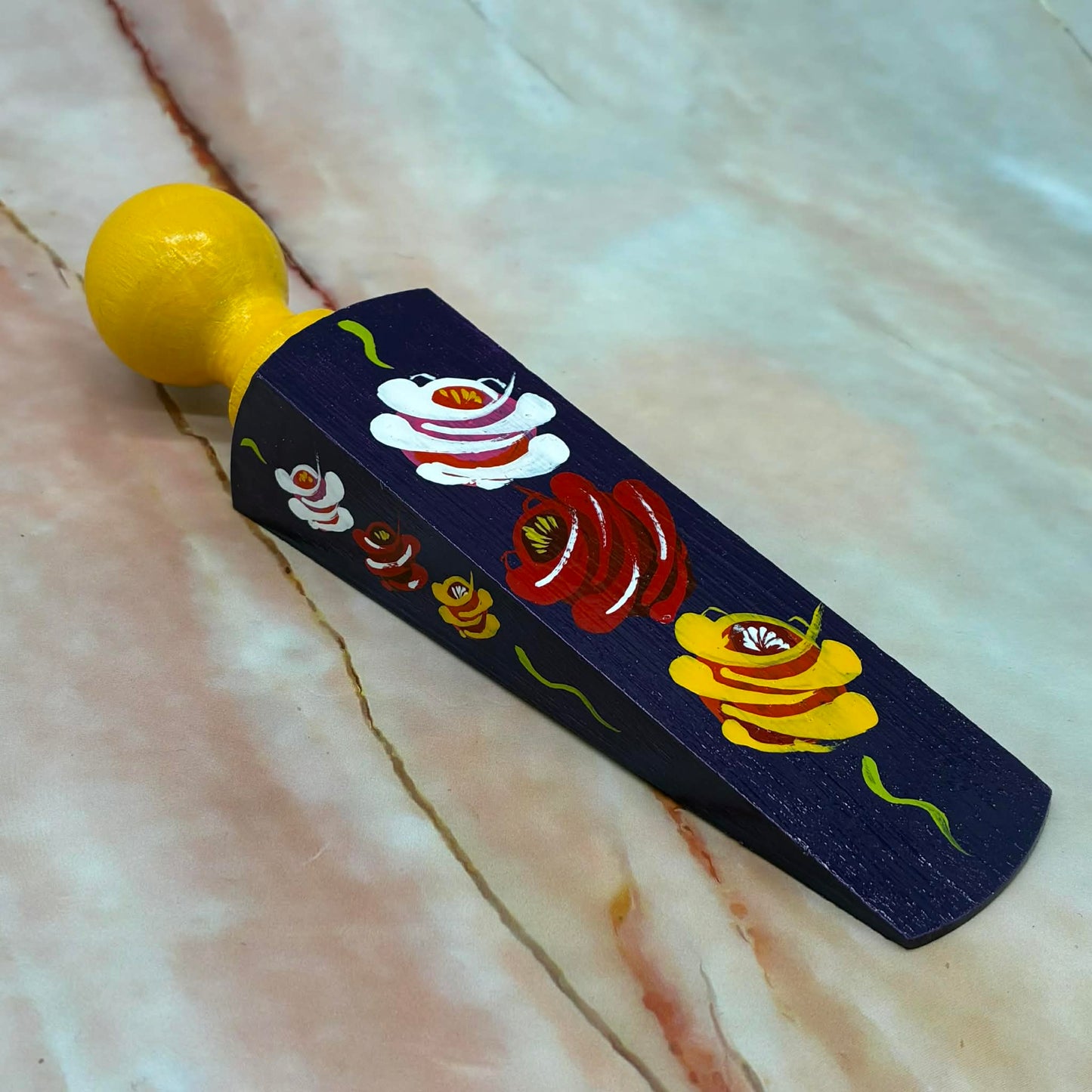 Hand Painted Door Wedges | Wood & Enamel