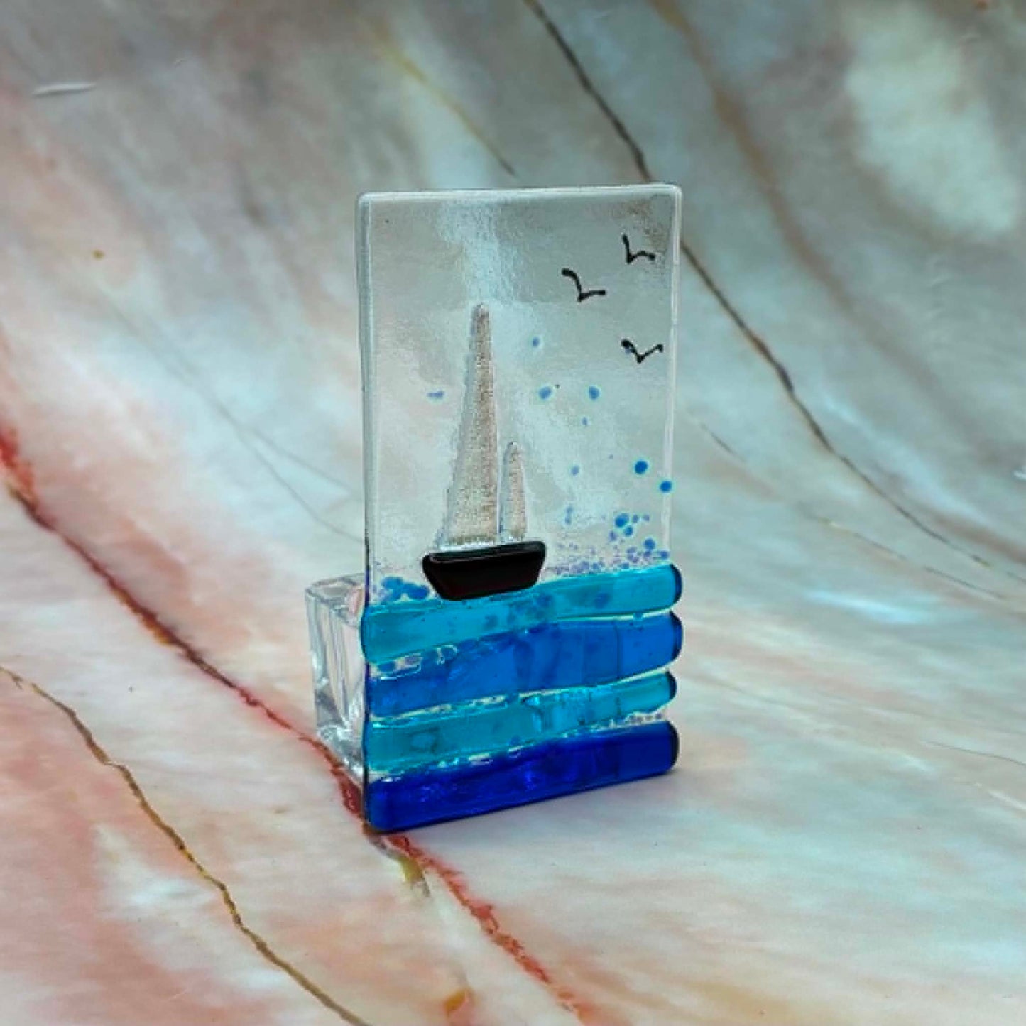 Sailing Boat Tealight Holders | Fused Glass