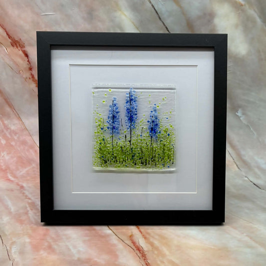 Blue Flowers Picture | Fused Glass | 2 Designs