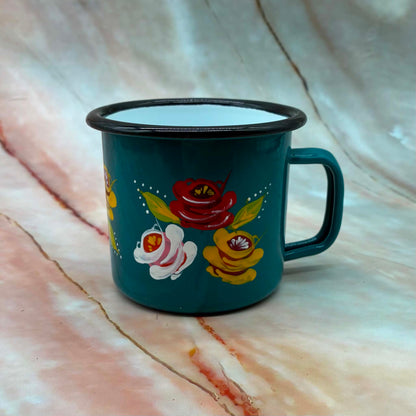 Hand Painted Mugs | Metal & Enamel