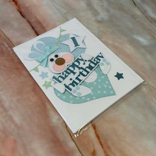 Handmade Baby's 1st Birthday Cards | Choose Your Colour!