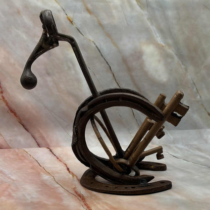 Horseshoe Swan | Recycled Metal Sculpture