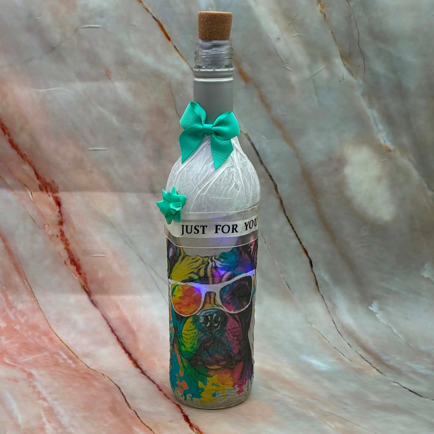 Light Up Bottles | Decoupage | Rechargeable | Various Designs